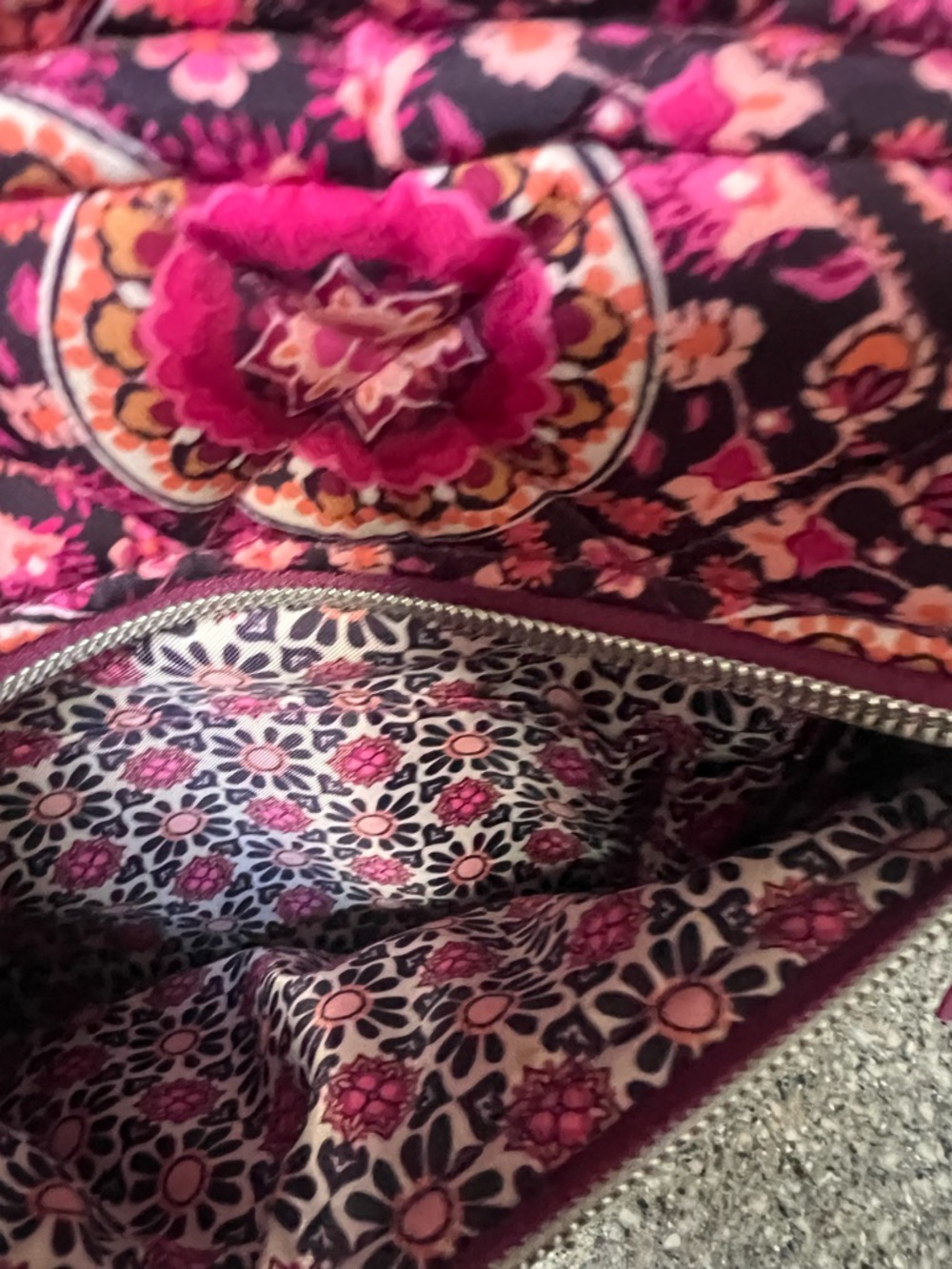 Vera Bradley Raspberry Medallion Small Backpack - Picture 4 of 8